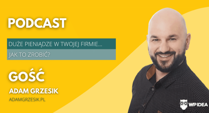 Ilustracja do: [Podcast] Co zrobić, aby w Twojej firmie pojawiły się DUŻE pieniądze? Rozmowa z Adamem Grzesikiem
