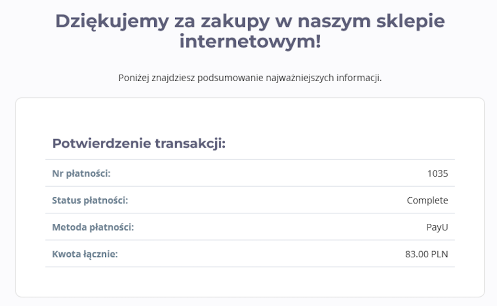 ulepszony widok potwierdzenia transakcji